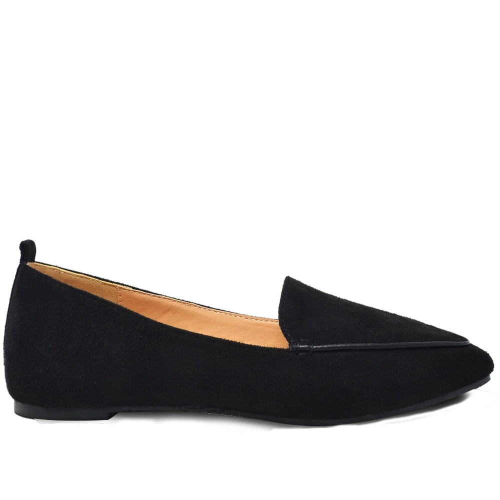 ⭐️ Women Black Suede Oxford Flats - Picture 1 of 4